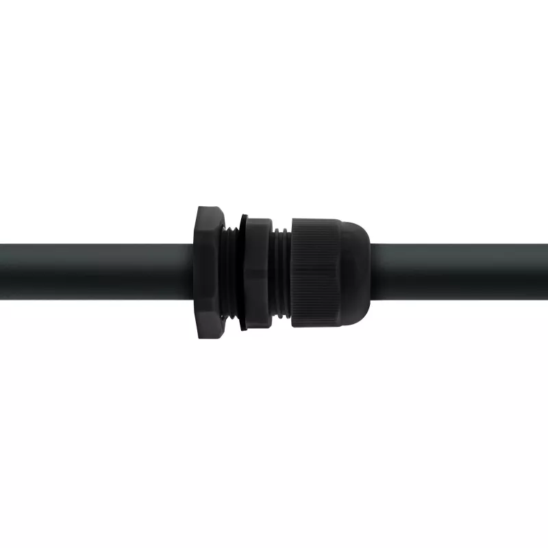 InLine 44010B kaapelin läpivientiholkki PG 7, IP68, 3,5-6 mm, nailonia neopreenitiivisteellä, 10 kpl, musta