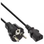 InLine virtajohto, CEE 7/7 suora / 3pin IEC C13 uros, musta, 5m