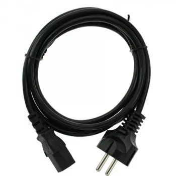 InLine virtajohto, CEE 7/7 suora / 3pin IEC C13 uros, musta, 5m