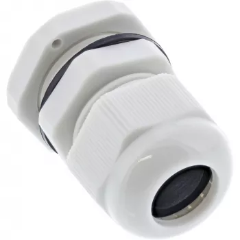 Kaapeliläpivienti InLine 6–12 mm nylon IP68 harmaa, 10 kpl pakkaus, ulkohalkaisija 12 mm