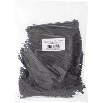 Kaapelinippuside InLine 140 mm pituus 3,6 mm leveys nylon musta, pakkaus 1000 kpl