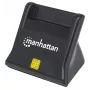 Manhattan 102025 USB-A Smart/SIM-kortinlukija, 480 Mbps (USB 2.0), pöytämalli, pystyasennossa