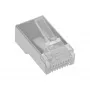 Liitin 8P8C RJ45 uros suojattu pyöreälle kaapelille, InLine, 10 kpl:n pakkaus, hopea