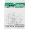 Liitin 8P8C RJ45 uros suojattu pyöreälle kaapelille, InLine, 10 kpl:n pakkaus, hopea