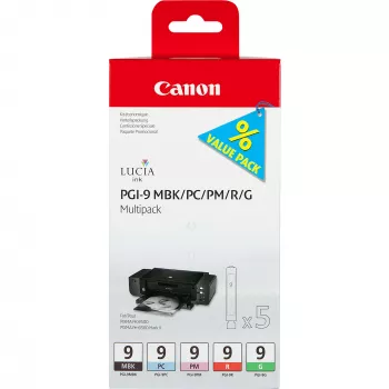 Canon PGI-9 MBK/PC/PM/R/G 5 mustekasettia monipakkaus
