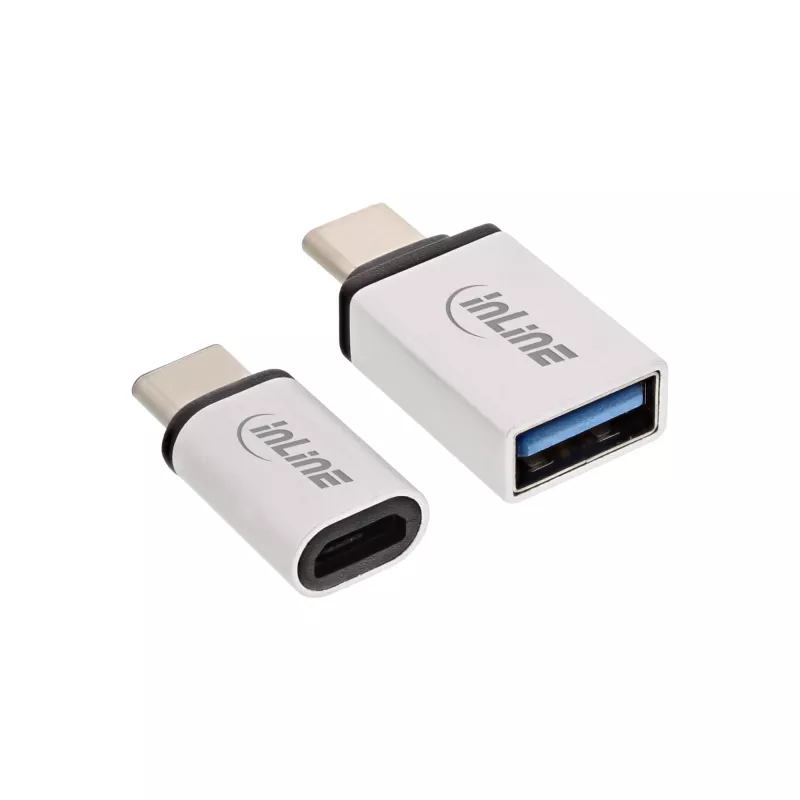 USB-C-adapterisarja InLine 35809 USB-C uros - Micro-USB naaras USB3.0 A naaras