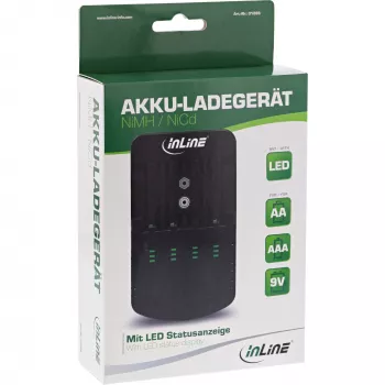 InLine laturi NiMH/NiCd, AA AAA ja 9V