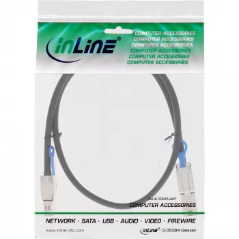 InLine ulkoinen Mini SAS HD -kaapeli SFF-8644 - SFF-8088 6 Gb/s 1 m