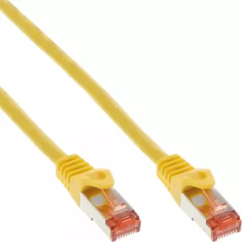 InLine verkkokaapeli S/FTP PiMF Cat.6 250MHz kupari halogeeniton keltainen 0,25 m