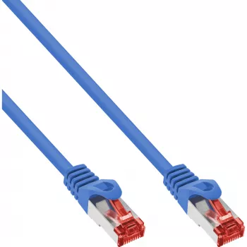 InLine verkkokaapeli S/FTP PiMF Cat.6 250MHz kupari halogeeniton sininen 0,3 m