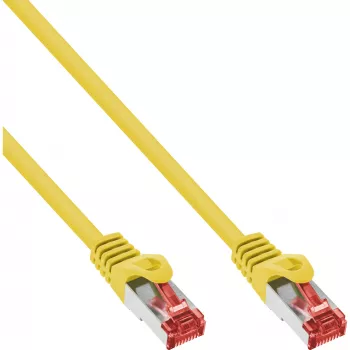 InLine verkkokaapeli S/FTP PiMF Cat.6 250MHz kupari halogeeniton keltainen 0,3 m