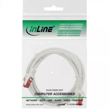 InLine verkkokaapeli S/FTP PiMF Cat.6 250MHz kupari halogeeniton valkoinen 3m