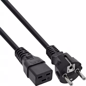 Virtakaapeli 16A InLine 16658D CEE 7/7 suora IEC320/C19 1 m