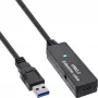 InLine USB 3.2 Gen.1 aktiivinen jatkokaapeli, USB-A uros USB-C naaras, 5 m