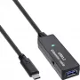 InLine USB 3.2 Gen.1 aktiivinen jatkokaapeli, USB-C uros USB-A naaras, 5 m