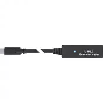 InLine USB 3.2 Gen.1 aktiivinen jatkokaapeli, USB-C uros USB-A naaras, 5 m