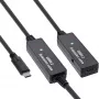 InLine USB 3.2 Gen.1 aktiivinen jatkokaapeli, USB-C uros USB-C naaras, 10 m