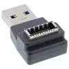 InLine USB 3.2 -sovitin, USB-A uros sisäinen USB-E-etupaneelin naaras