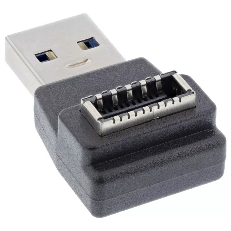 InLine USB 3.2 -sovitin, USB-A uros sisäinen USB-E-etupaneelin naaras