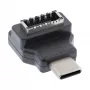 InLine USB 3.2 -sovitin, USB-C uros sisäinen USB-E-etupaneelin naaras