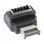 InLine USB 3.2 -sovitin sisäinen, etupaneelin USB-E uros USB-E naaras 90°