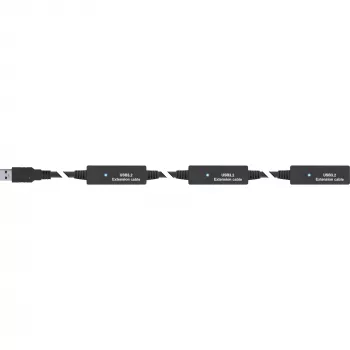 InLine USB 3.2 Gen.1 aktiivinen jatkokaapeli, USB-A uros USB-C naaras, 10 m