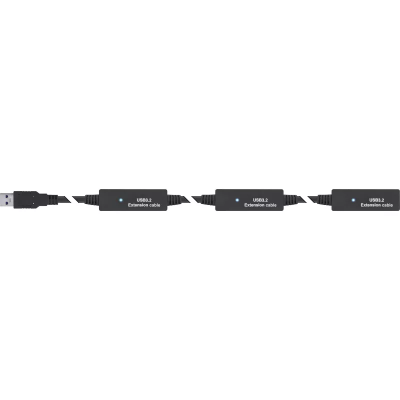 InLine USB 3.2 Gen.1 aktiivinen jatkokaapeli, USB-A uros USB-C naaras, 10 m