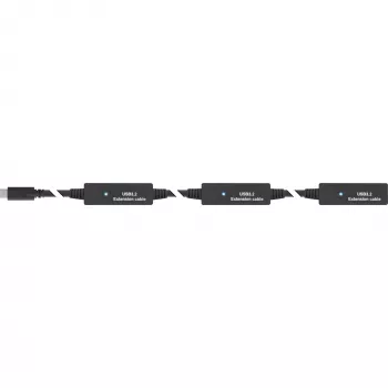 InLine USB 3.2 Gen.1 aktiivinen jatkokaapeli, USB-C uros USB-A naaras, 10 m