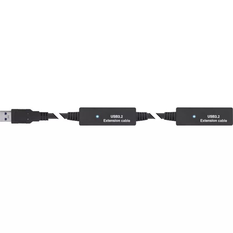 InLine USB 3.2 Gen.1 aktiivinen jatkokaapeli, USB-A uros USB-C naaras, 15 m