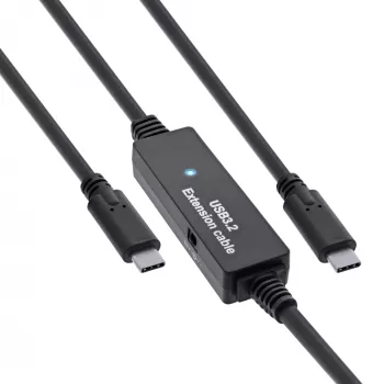 InLine USB 3.2 Gen.1 aktiivikaapeli, USB-C uros USB-C uros, 15 m