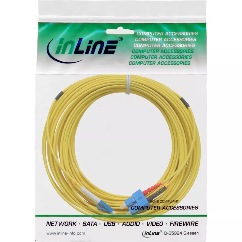 InLine kuitu-duplexkaapeli, LC/SC, 9/125µm, OS2, 7,5 m