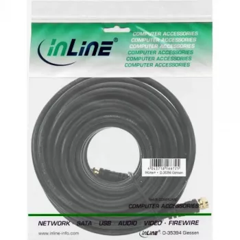 SAT-kaapeli Premium InLine 69315P 15 m 2-kertaisesti suojattu 2x F-uros musta