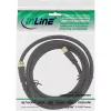 InLine SAT-kaapeli Premium 2-kertaisesti suojattu 2x F-uros >85 dB musta 5 m
