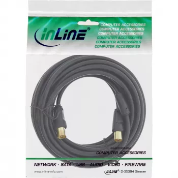 InLine antennikaapeli 2-kertainen suojaus >85 dB musta 0,5 m
