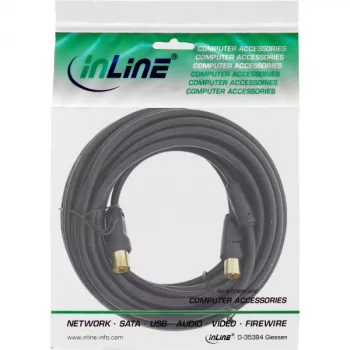 InLine antennikaapeli 2-kertainen suojaus >85 dB musta 5 m