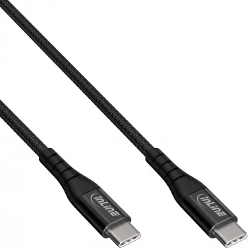 InLine USB 2.0 -kaapeli, USB-C uros/uros 100W pikalatauskaapeli, 2m