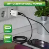 InLine USB-verkkolaite, laturi, USB-A + USB Type-C, 33W, PD + QC