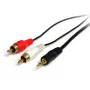 StarTech.com 0,92 m stereoäänikaapeli – 3,5 mm:n plugi 2x RCA-uros