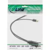 InLine HDMI-uros–DisplayPort-naaras-muunnoskaapeli, 4K, musta/kulta, 0,3 m