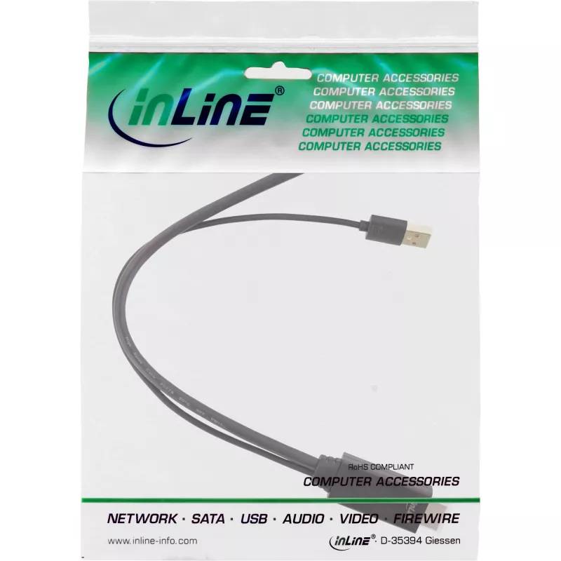 InLine HDMI-uros–DisplayPort-naaras-muunnoskaapeli, 4K, musta/kulta, 0,3 m