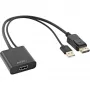 InLine HDMI naaras – DisplayPort uros -muunnoskaapeli, 4K, musta/kulta, 0,3m