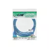 InLine USB 2.0 -kaapeli Type-A uros / Type-B sininen läpinäkyvä 3m