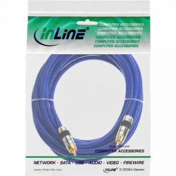 InLine Premium RCA-audiokaapeli 1x RCA pistoke/pistoke kullattu 3 m