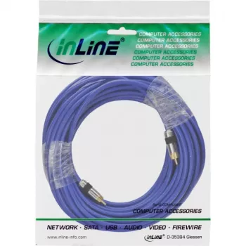 InLine Premium RCA-audiokaapeli 1x RCA pistoke/pistoke kullattu 20 m