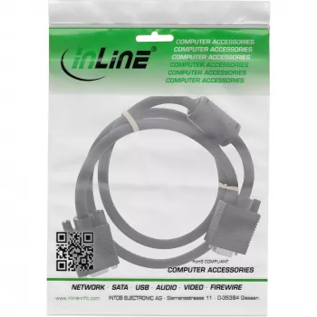 InLine S-VGA-jatkokaapeli 15HD pistoke/liitin musta 3 m