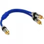 InLine RCA Y-kaapeli Premium 1x RCA naaras / 2x RCA uros kullattu 0,25 m