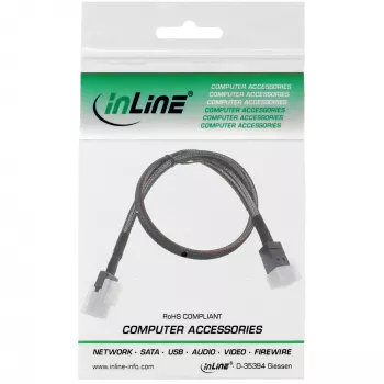 InLine Mini SAS HD -kaapeli SFF-8643 - SFF-8087 sidebandilla 1 m