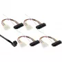 InLine Mini SAS HD -kaapeli, SFF-8643 kulmaliitin - 4x SFF-8482 + virta, 1 m