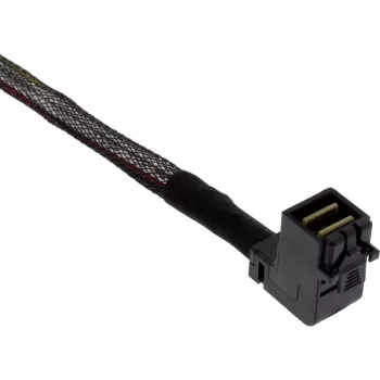 InLine Mini SAS HD -kaapeli, SFF-8643 kulmaliitin - 4x SFF-8482 + virta, 1 m