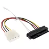 InLine Mini SAS HD -kaapeli, SFF-8643 kulmaliitin - 4x SFF-8482 + virta, 1 m
